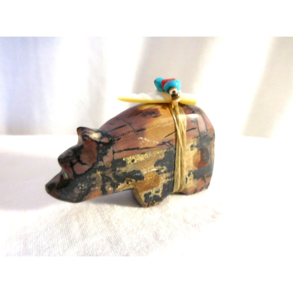 ZUNI Native‎ American Pueblo Indian Bear With Arrow Evaline Boone  #103020H